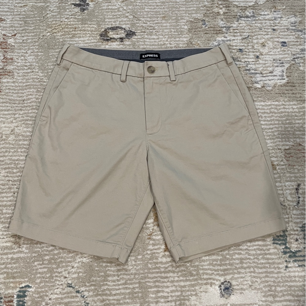 Express Men's Slim Fit Shorts - Tan